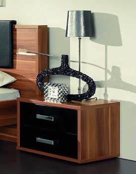 Furniture123 Lanos Bedside Chest in Black