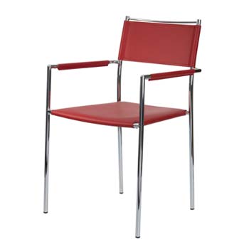 Furniture123 Larino Dining Chair in Red (set of four)