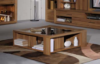 Furniture123 Lasca Square Coffee Table in Plum Tree