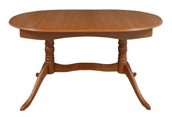 Furniture123 Leaming Twin Pedestal Extending Dining Table