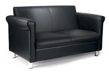 Furniture123 Leather Reception 2 Seater Sofa 7212