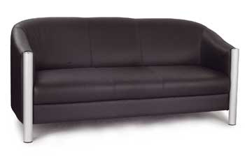 Furniture123 Leather Reception 3 Seater Tub Sofa 7313