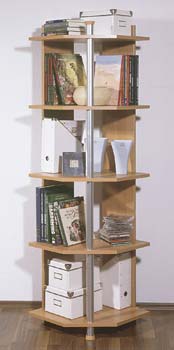 Furniture123 Libri Tall Corner Bookcase