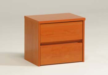 Furniture123 Lift 2 Drawer Bedside Chest in Amarena Cherry Tree