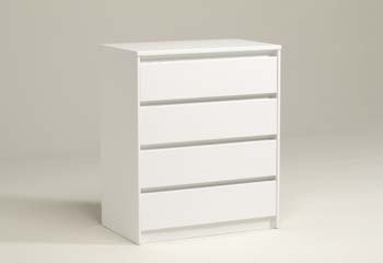 Furniture123 Lift 4 Drawer Chest in White