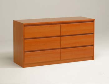 Furniture123 Lift 6 Drawer Chest in Amarena Cherry Tree