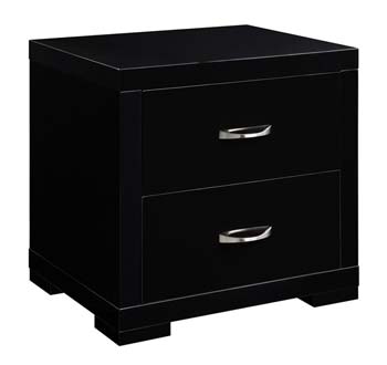 Furniture123 Lina 2 Drawer Bedside Chest in Black - FREE NEXT
