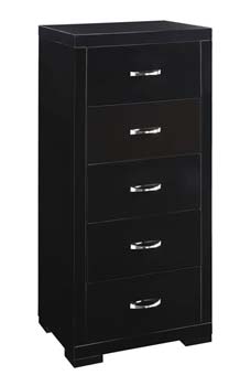 Lina 5 Drawer Chest in Black