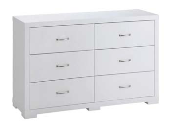 Lina 6 Drawer Chest in White