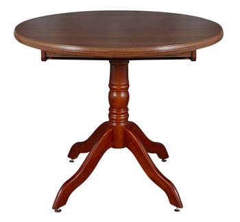 Furniture123 Lindeman Extending Round Dining Table in Cherry