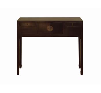 Furniture123 Ling Black Lacquered Console Table