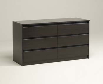 Furniture123 Lishman 6 Drawer Chest in Wenge