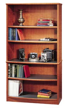 Furniture123 Living Dimensions Large Bookcase in Satin Cherry - 10215