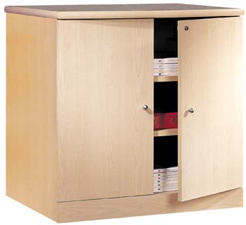 Furniture123 Living Dimensions Storage Cabinet in Hardrock Maple - 10155