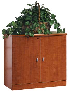 Furniture123 Living Dimensions Storage Cabinet in Satin Cherry - 10220