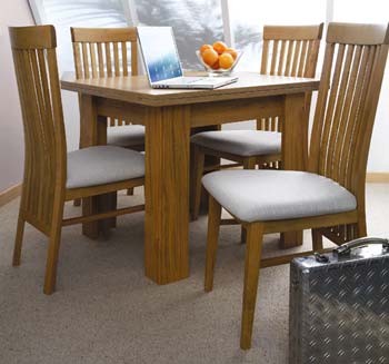 Furniture123 Longley Butterfly Extending Dining Set - WHILE