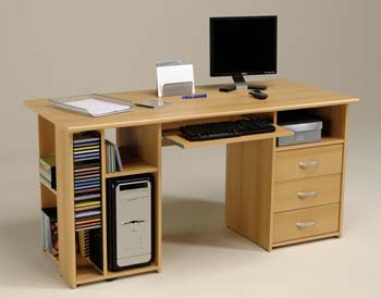 Loretta Computer Desk in Beech