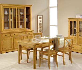 Furniture123 Louisiane Pine Rectangular Extending Dining Table