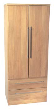 Furniture123 Loxley Oak 2 Door 2 Drawer Wardrobe