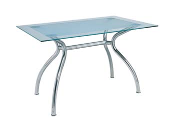 Furniture123 Lucca Glass Topped Dining Table