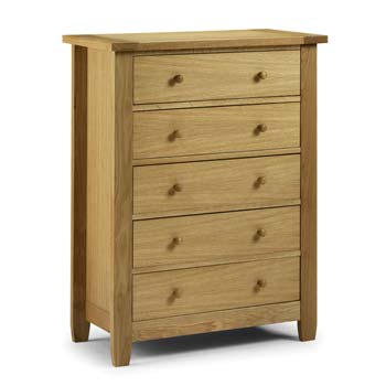Furniture123 Ludlow Oak 5 Drawer Chest