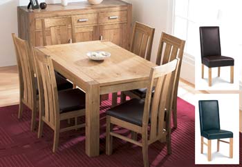 Furniture123 Lyon Oak Dining Set