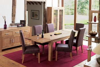 Furniture123 Lyon Oak Extending Dining Table