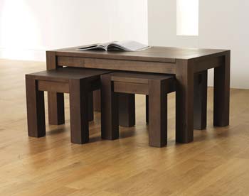 Furniture123 Lyon Walnut Nest of Coffee Tables