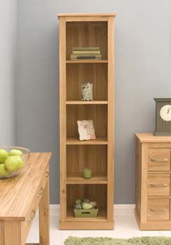 Furniture123 Maban Solid Oak 5 Shelf Bookcase