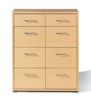 Furniture123 Mack 8 Drawer Chest in Maple