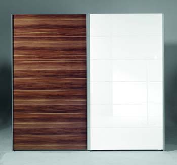 Furniture123 Mack Wardrobe in Walnut and White