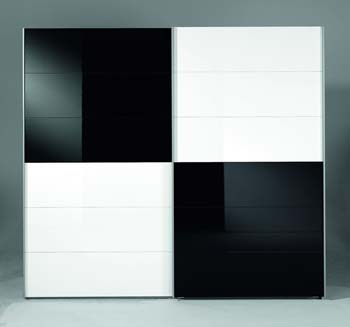 Furniture123 Mack Wardrobe in White and Black