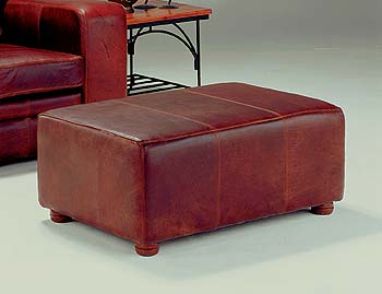 Furniture123 Macy Leather Footstool