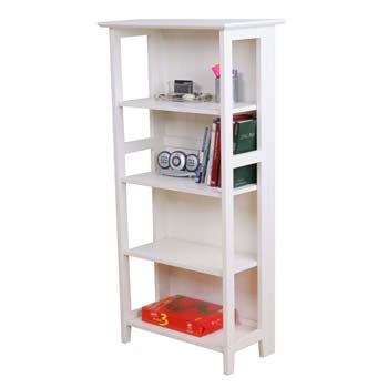 Furniture123 Maine White Bookcase