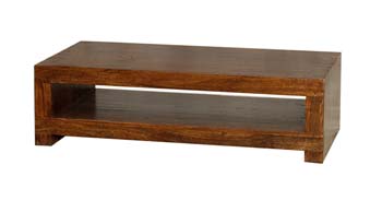 Furniture123 Malaya Mango Low Coffee Table with Shelf - FREE