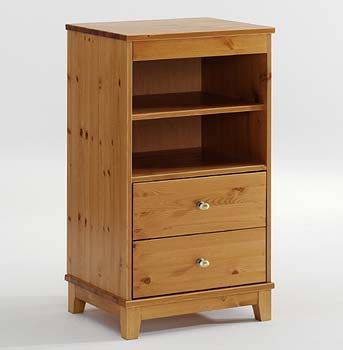 Furniture123 Manhattan Narrow Bookcase with 2 Drawers