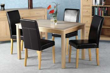 Furniture123 Marcel Ash Dining Set in Brown