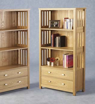 Furniture123 Marco Ash 2 Drawer Bookcase
