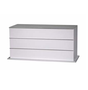 Furniture123 Marina High Gloss White 3 Drawer Chest