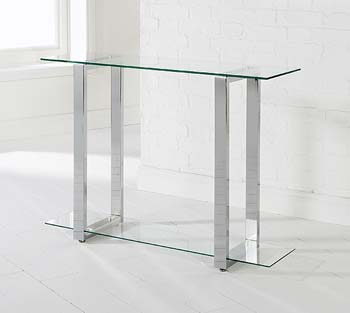 Furniture123 Marnie Clear Glass Hall Table