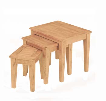 Furniture123 Maryland Light Oak Nest Of Tables - WHILE STOCKS