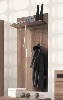 Furniture123 Mataro Coat Rack with Shelf in Walnut