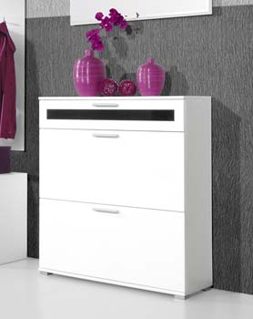 Furniture123 Mataro Shoe Cabinet in White