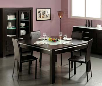 Furniture123 Mateo Square Dining Table in Wenge