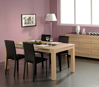 Furniture123 Matrix Rectangular Dining Table in Natural Oak