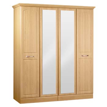Furniture123 Maybn 4 Door Mirrored Wardrobe