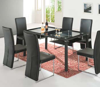 Furniture123 Medlar Rectangular Glass Dining Table