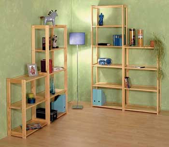 Furniture123 Meghan Solid Pine Bookcase Set