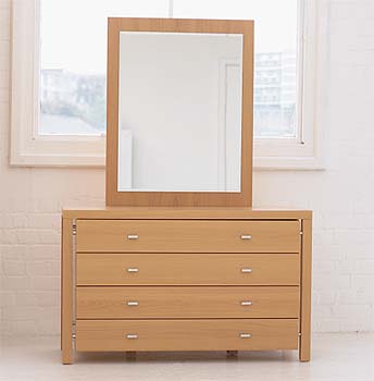 Furniture123 Meridian 4 Drawer Dressing Table and Mirror Set