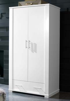 Furniture123 Metric 2 Door Wardrobe in White - FREE NEXT DAY